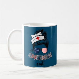 Mug Tout Drapeau De Cheveux De Bun Messy D'EMT América