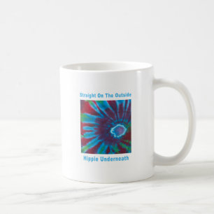 Mug Tout droit à l'extérieur, Hippie en dessous