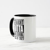 Mug Tout droit sorti du lycée promotion 2027 (Devant gauche)