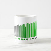 Mug Tout est Musique Texte Vert Code à barres Lecteur  (Centre)