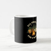 Mug Tout feu tout flamme pour smores design de camping (Devant gauche)
