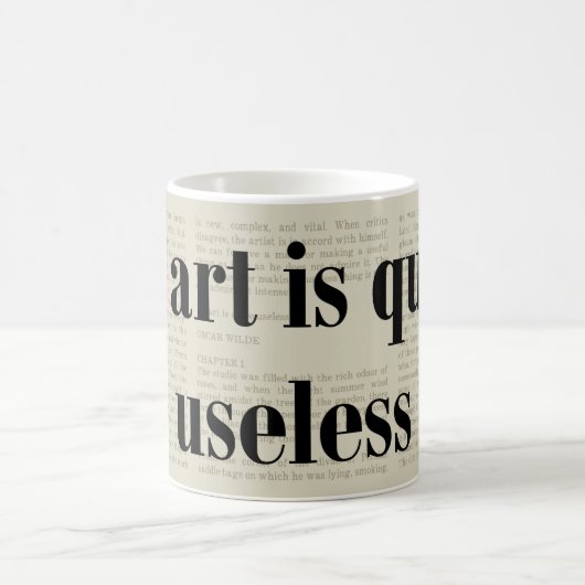 Mug Tout l'art est assez inutile Oscar Wilde Dorian Gr (Centre)
