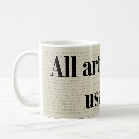 Mug Tout l'art est assez inutile Oscar Wilde Dorian Gr (Gauche)
