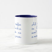 Mug Tout le café en Colombie (bleu marine) (Centre)