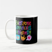 Mug Tout Le Monde Communique Différemment Autisme Sped (Gauche)