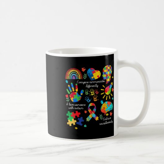 Mug Tout Le Monde Communique Différents Autisme Neurod (Droite)