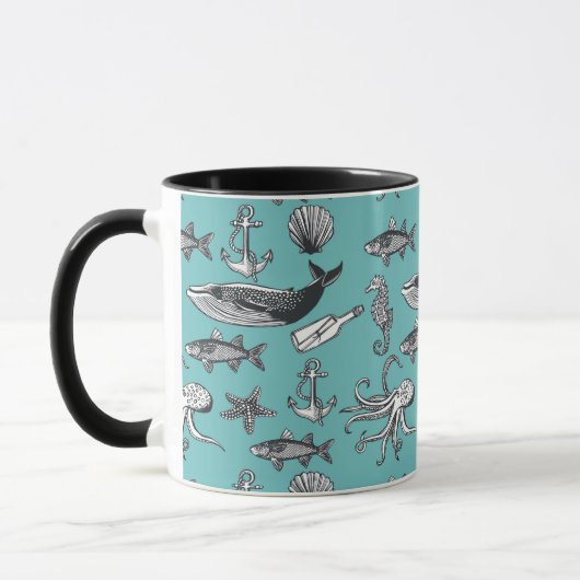 Mug Tout Le Motif De Mer (Gauche)