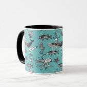 Mug Tout Le Motif De Mer (Devant gauche)