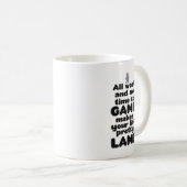 Mug Tout Le Travail Pas Le Temps De Monter Jeu Lover (Devant droit)