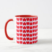 Mug Tout Lota Love Romantique Coeurs rouges Galore (Gauche)