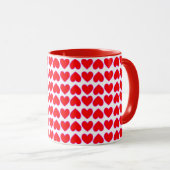 Mug Tout Lota Love Romantique Coeurs rouges Galore (Devant droit)