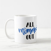 Mug Tout Momed Out, noir et bleu (Gauche)