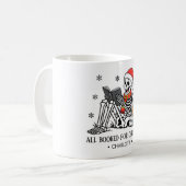 Mug Tout Réservé Pour Noël Squelette De Lecture Drôle (Devant gauche)