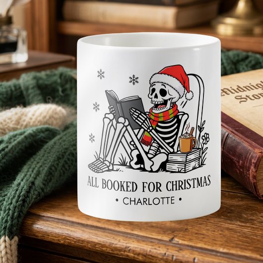 Mug Tout Réservé Pour Noël Squelette De Lecture Drôle