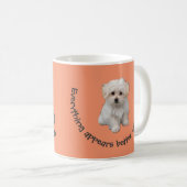 Mug Tout semble meilleur avec un chiot mignon de (Devant droit)