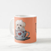Mug Tout semble meilleur avec un chiot mignon de (Devant gauche)