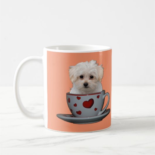 Mug Tout semble meilleur avec un chiot mignon de (Gauche)