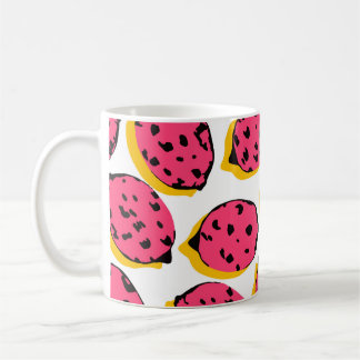 Mug tout sur citron motif vintageabstrait, art, dos