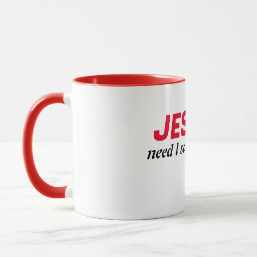 Mug Tout sur Jésus. (Gauche)