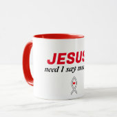 Mug Tout sur Jésus. (Devant gauche)