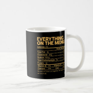 Mug Tout Sur Le Menu Nutrition Facts Thanksgivin