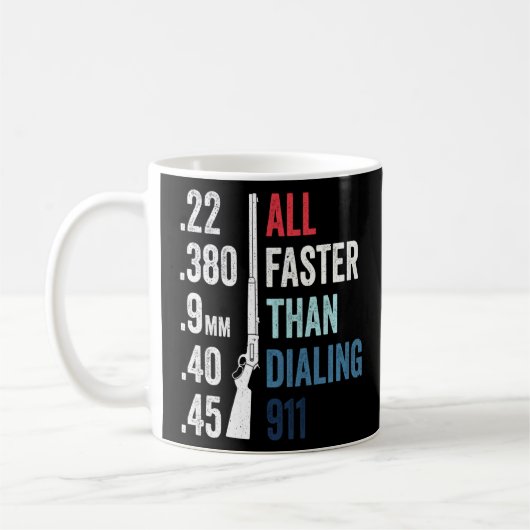 Mug Toute Commande Plus Rapide Que La Commande 911 Gun (Gauche)