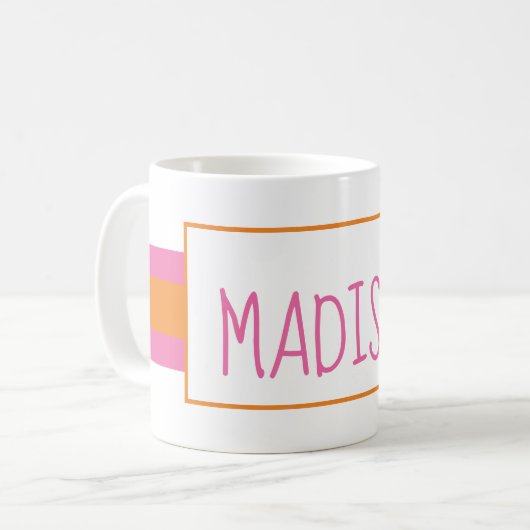Mug Toute Couleur Ruban Bande Musique Personnalisée (Devant gauche)