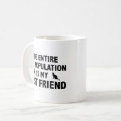 Mug Toute La Population De Chats Est Mon Meilleur Café (Devant gauche)