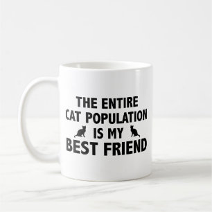 Mug Toute La Population De Chats Est Mon Meilleur Café