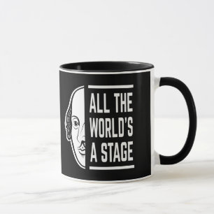 Mug Toute la scène mondiale Thespian Shakespeare Citat