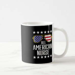 Mug Toute l'American Nurse Scrub Memorial Day 4 juille