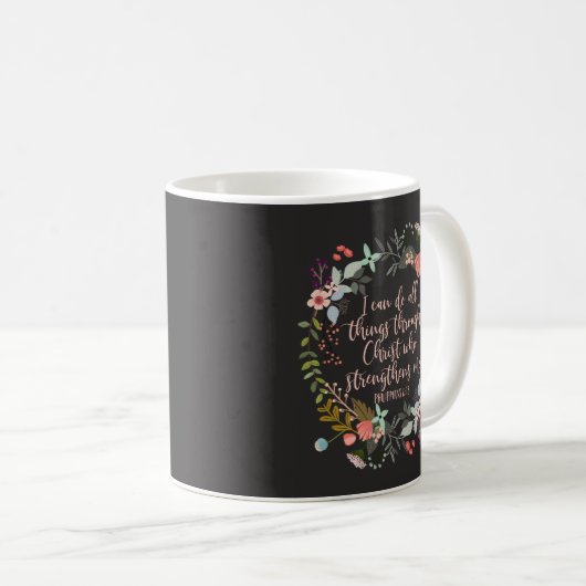 Mug Toutes les choses à travers Christ Philippiens Bib (Devant droit)