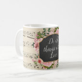 Mug Toutes Les Choses Avec Amour Vintage Collage (Devant gauche)