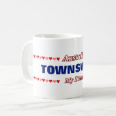 Mug TOWNSVILLE - Mon domicile - Australie;Coeurs (Devant gauche)