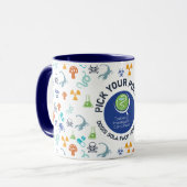 Mug ToxIC Choisissez votre poison Bleu à deux tons de  (Devant gauche)