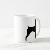 Mug Toy Fox Terrier Chien race Silhouettes (Devant droit)