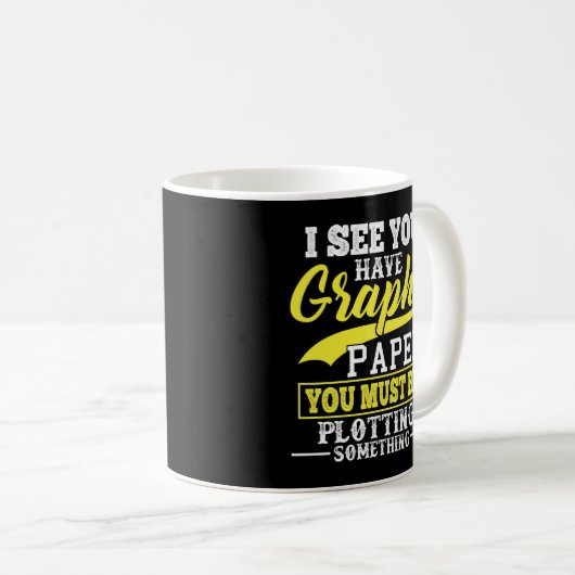 Mug Traçage de papier de graphique de maths quelque (Devant droit)