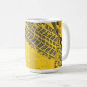 Mug Trace de piste jaune noir Pneus (Devant droit)