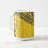 Mug Trace de piste jaune noir Pneus (Devant gauche)