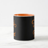 Mug Trace ou traitement Halloween noir et orange (Centre)
