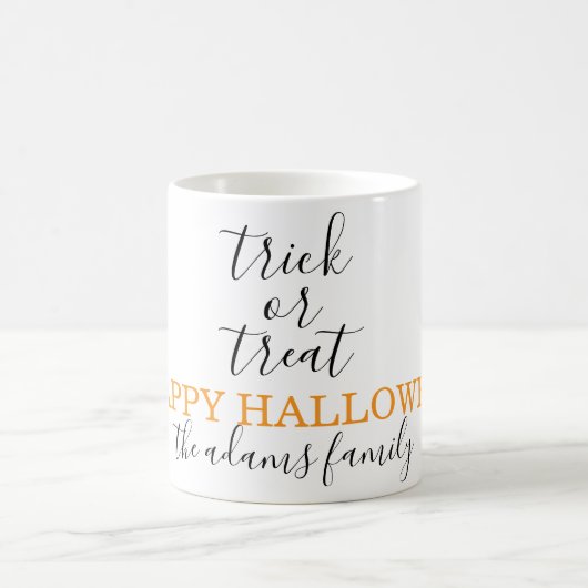 Mug Trace ou traitement Script moderne Halloween (Centre)