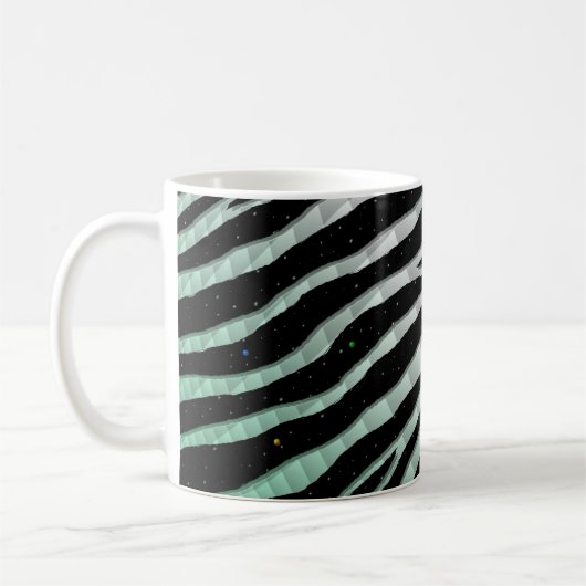 Mug Tracées SpaceTime arrachées - Mint/Blanc (Gauche)