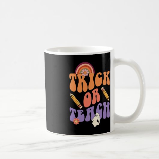 Mug Tracer Ou Enseigner Retro Automne Halloween Costum (Droite)
