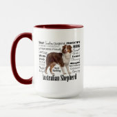 Mug Traces bergers australiens rouges (Gauche)