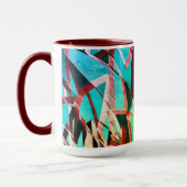 Mug Traces Brown sur vert rouillé et aquamarine (Gauche)