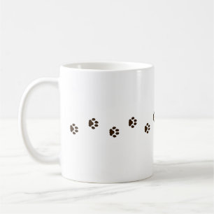 Mug Traces Feline des Empreintes de pattes de chats Br