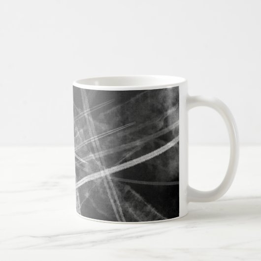 Mug Traces Jet en noir et blanc (Droite)