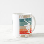 Mug Traceur de Parkour Classique Rétro Vintage (Devant droit)