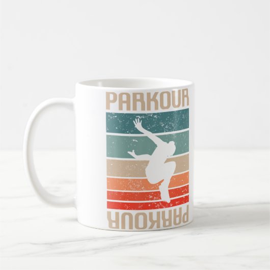Mug Traceur de Parkour Classique Rétro Vintage (Gauche)