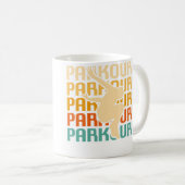 Mug Traceur de Parkour Classique Rétro Vintage (Devant droit)